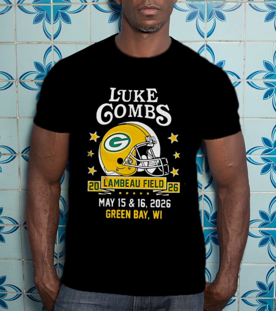 Luke Combs Green Bay Packers Tour 2026 Lambeau Field May 15 16 Green Bay WI T-Shirt