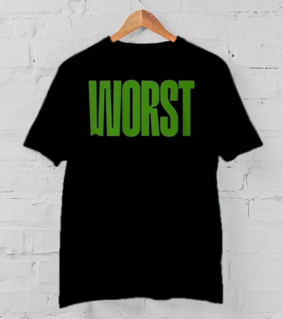 Mercha Worst Grn Text Bold Green T-Shirt