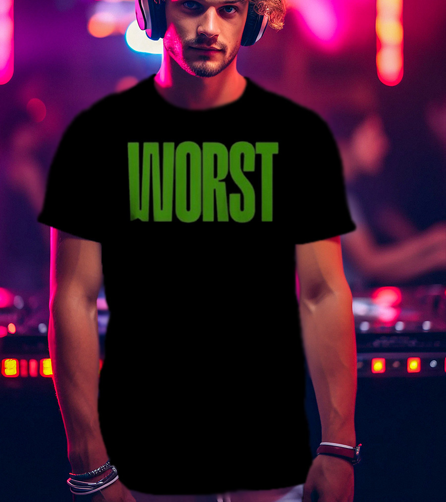Mercha Worst Grn Text Bold Green T-Shirt