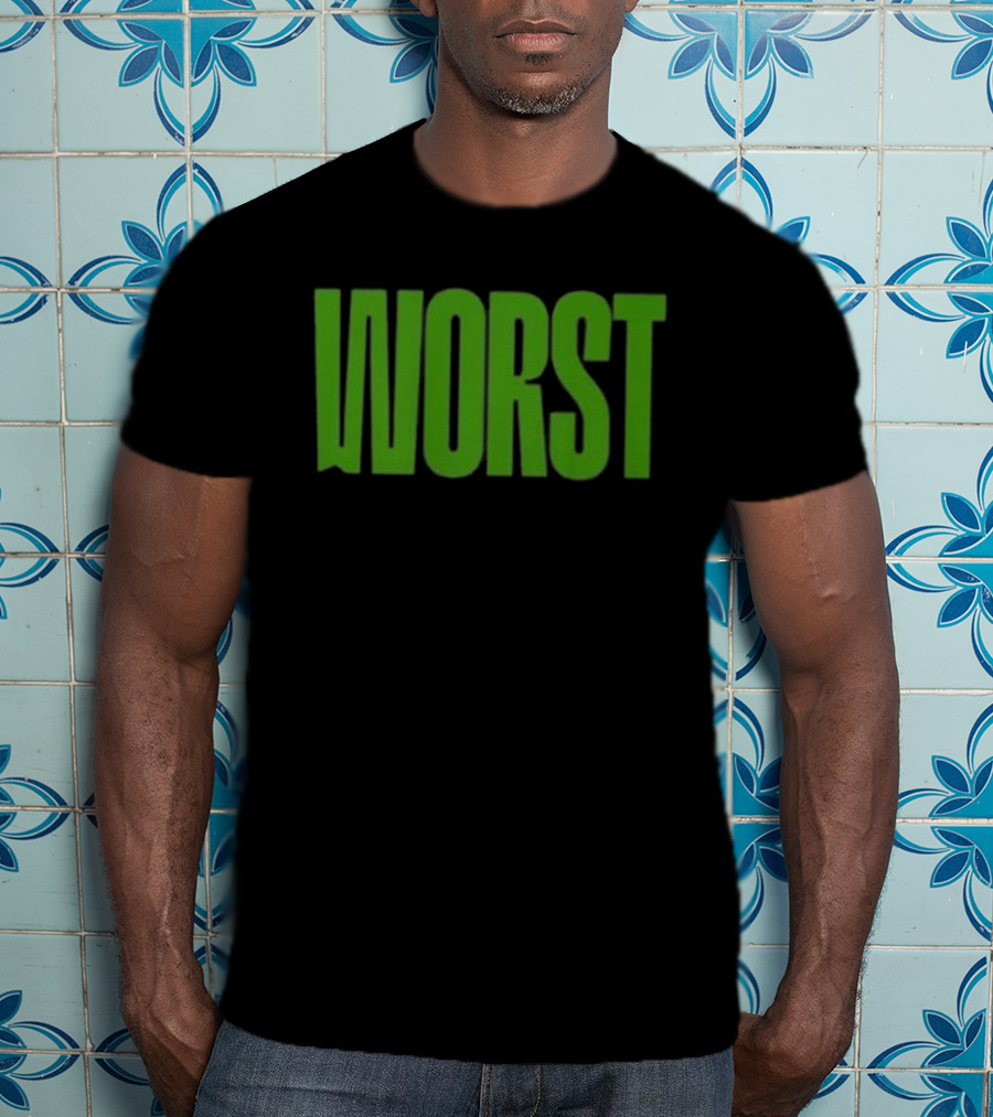 Mercha Worst Grn Text Bold Green T-Shirt