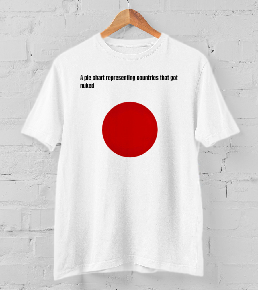 A Pie Chart Representing Countries That Got Nuked Red Circle T-Shirt