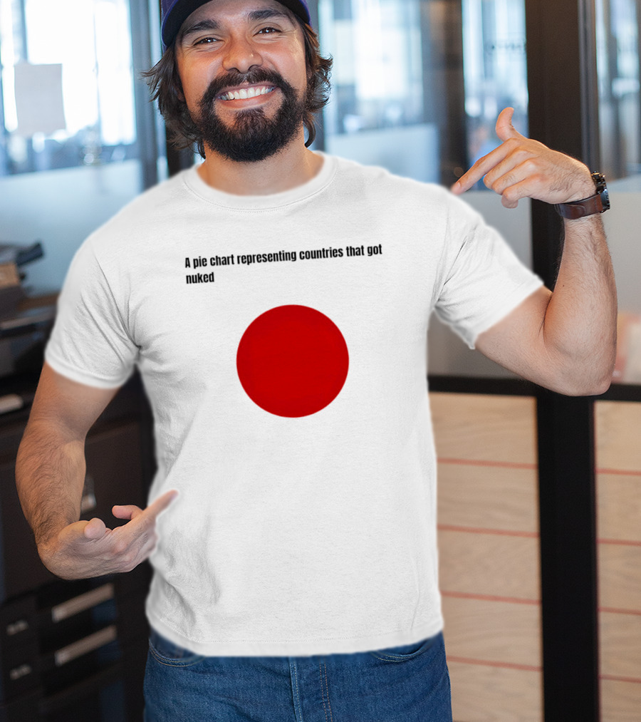 A Pie Chart Representing Countries That Got Nuked Red Circle T-Shirt