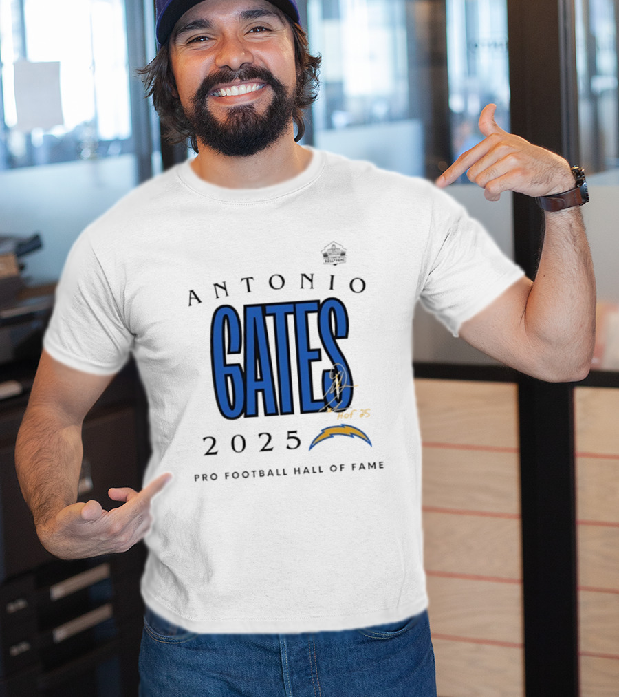 Antonio Gates Los Angeles Chargers Pro Football Hall Of Fame 2025 T-Shirt
