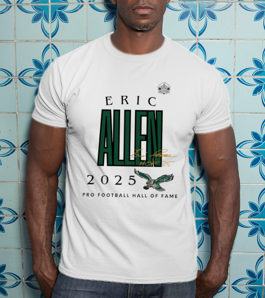 Eric Allen Philadelphia Eagles 2025 Pro Football Hall Of Fame T-Shirt