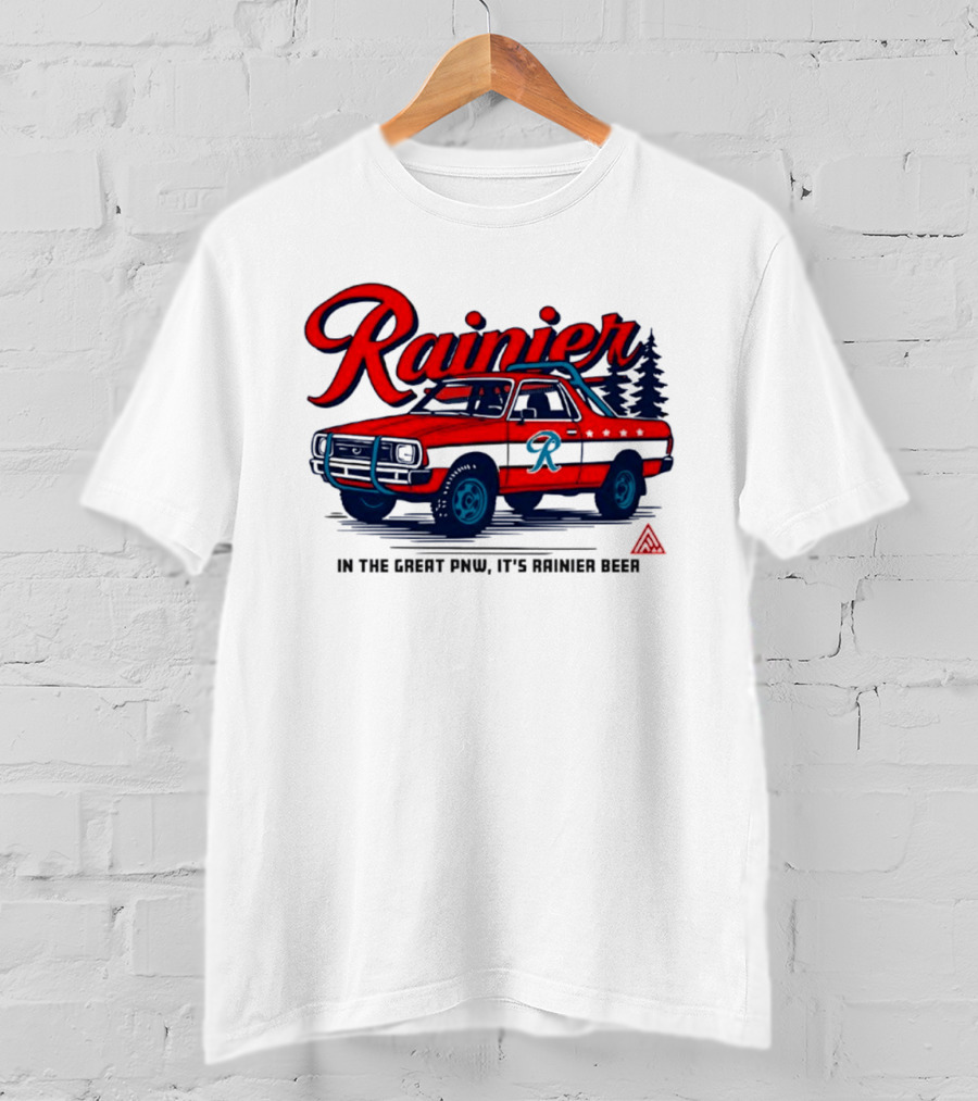 Rainier Beer Subaru Brat In The Great PNW T-Shirt