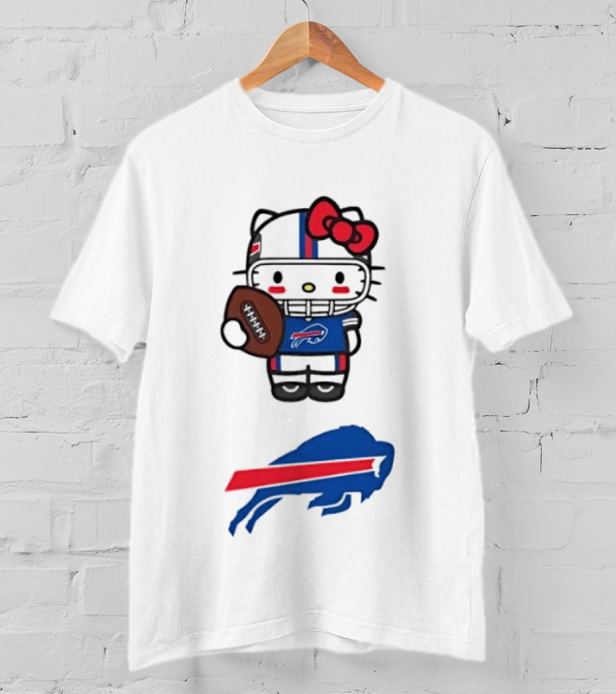 Hello Kitty Buffalo Bills Football Player Team T-Shirt