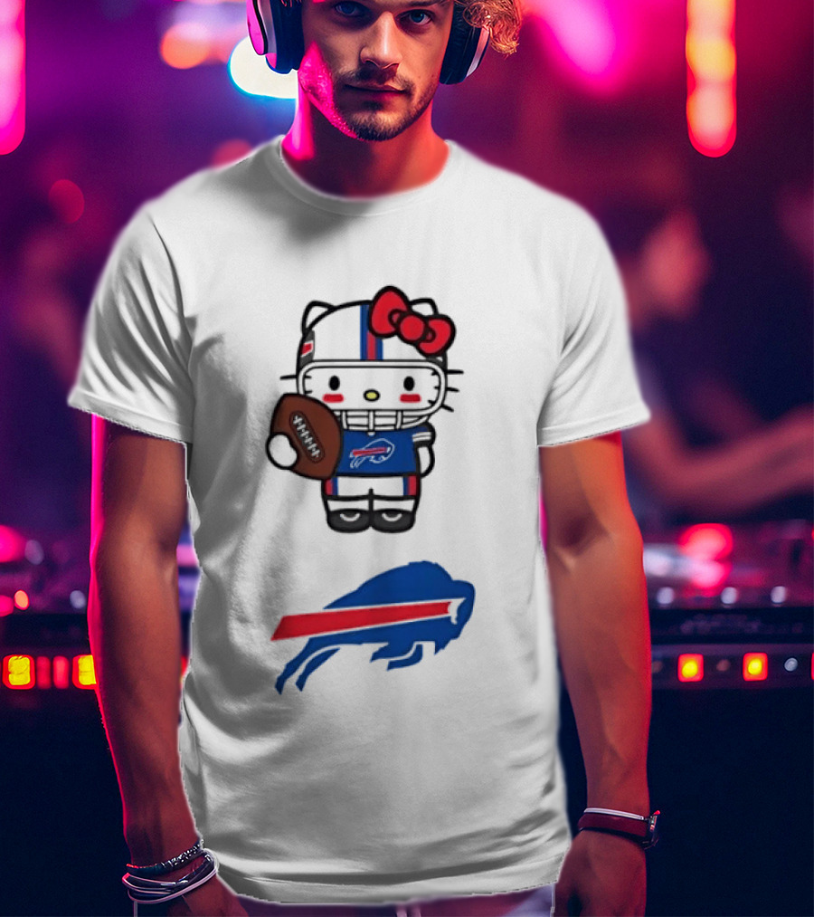 Hello Kitty Buffalo Bills Football Player Team T-Shirt