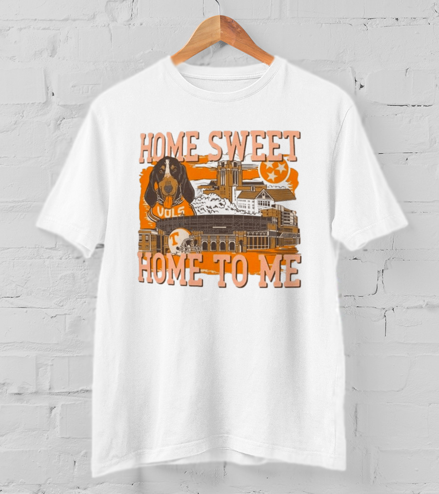 Tennessee Volunteers Home Sweet Home To Me Vols Dog Stadium Football T-Shirt
