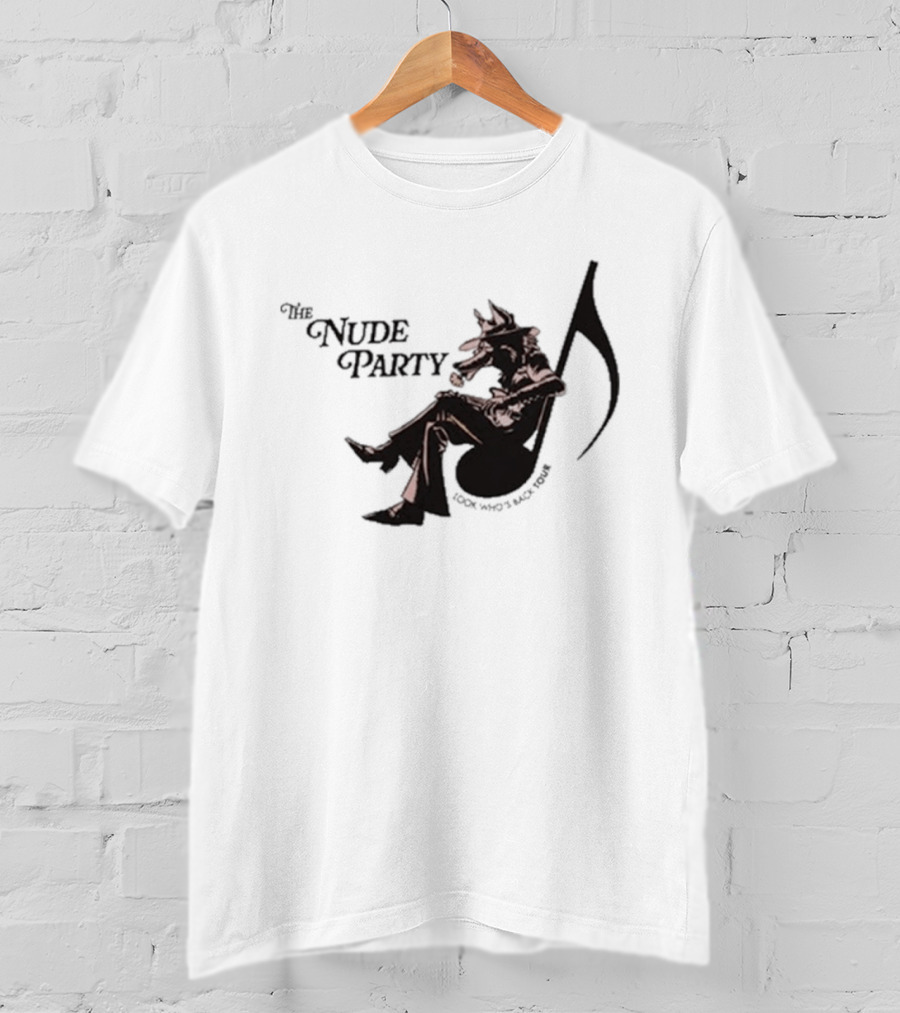 The Nude Party Look Who's Back Tour Resting Cat With Tail T-Shirt
