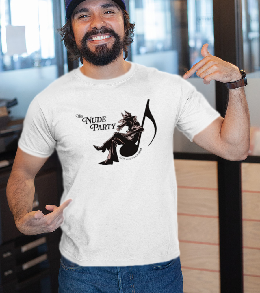 The Nude Party Look Who's Back Tour Resting Cat With Tail T-Shirt