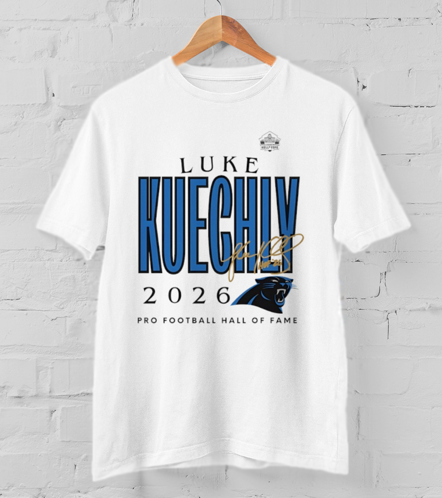 Luke Kuechly Carolina Panthers 2026 Pro Football Hall Of Fame Inductee T-Shirt