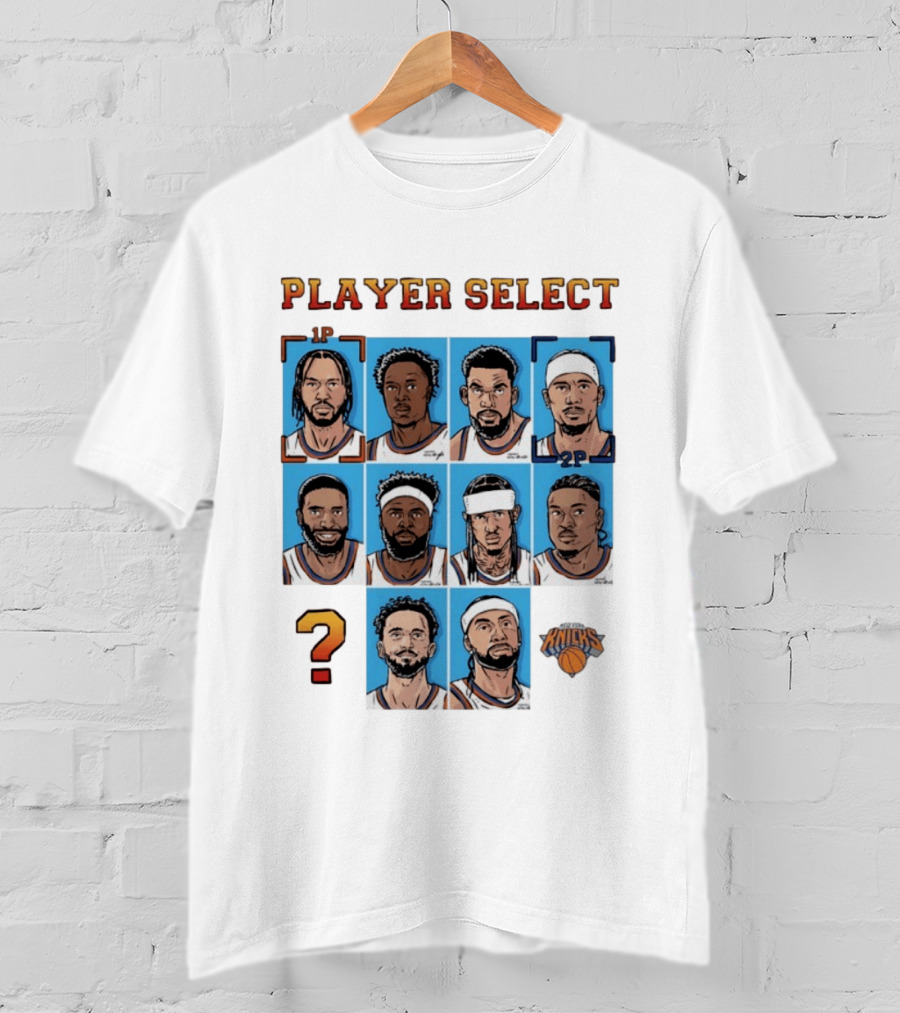 New York Knicks Player Select Collage With Iconic Team Logo And Player Portraits T-Shirt