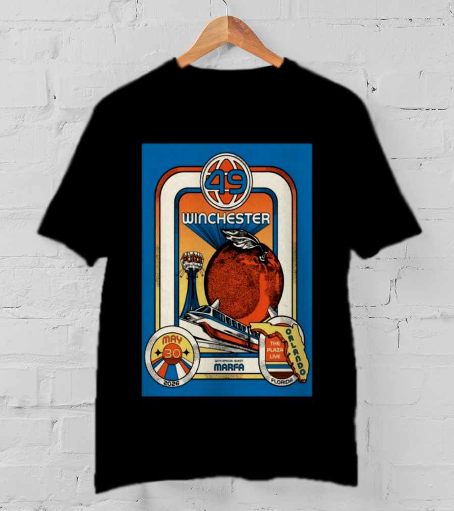 49 Winchester Orlando May 30 2026 Plaza Live Florida Special Guest Marfa T-Shirt