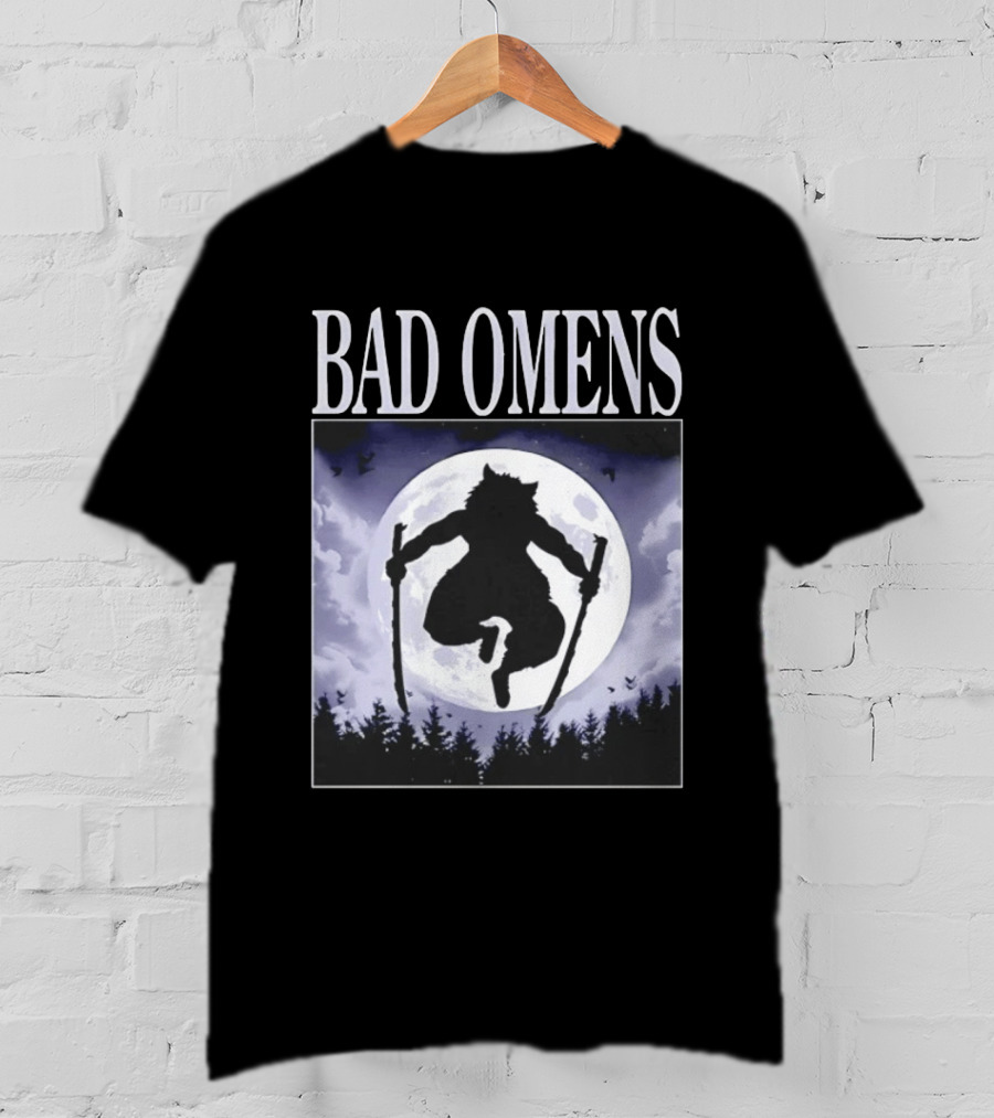 Bad Omens Demon Slayer Moonlit Warrior Scene T-Shirt