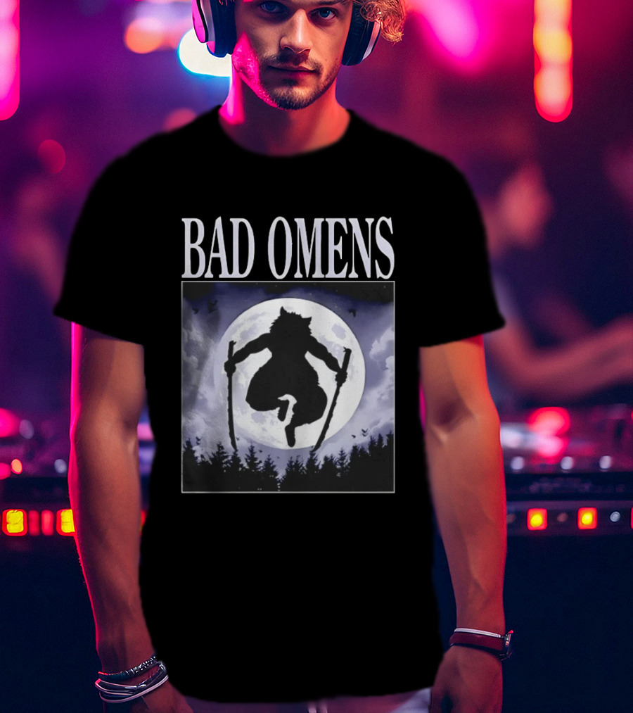 Bad Omens Demon Slayer Moonlit Warrior Scene T-Shirt