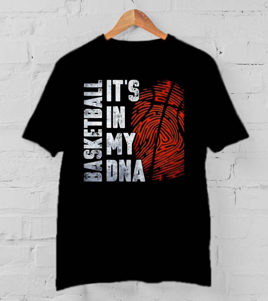 Basketball It's In My DNA Fingerprint T-Shirt