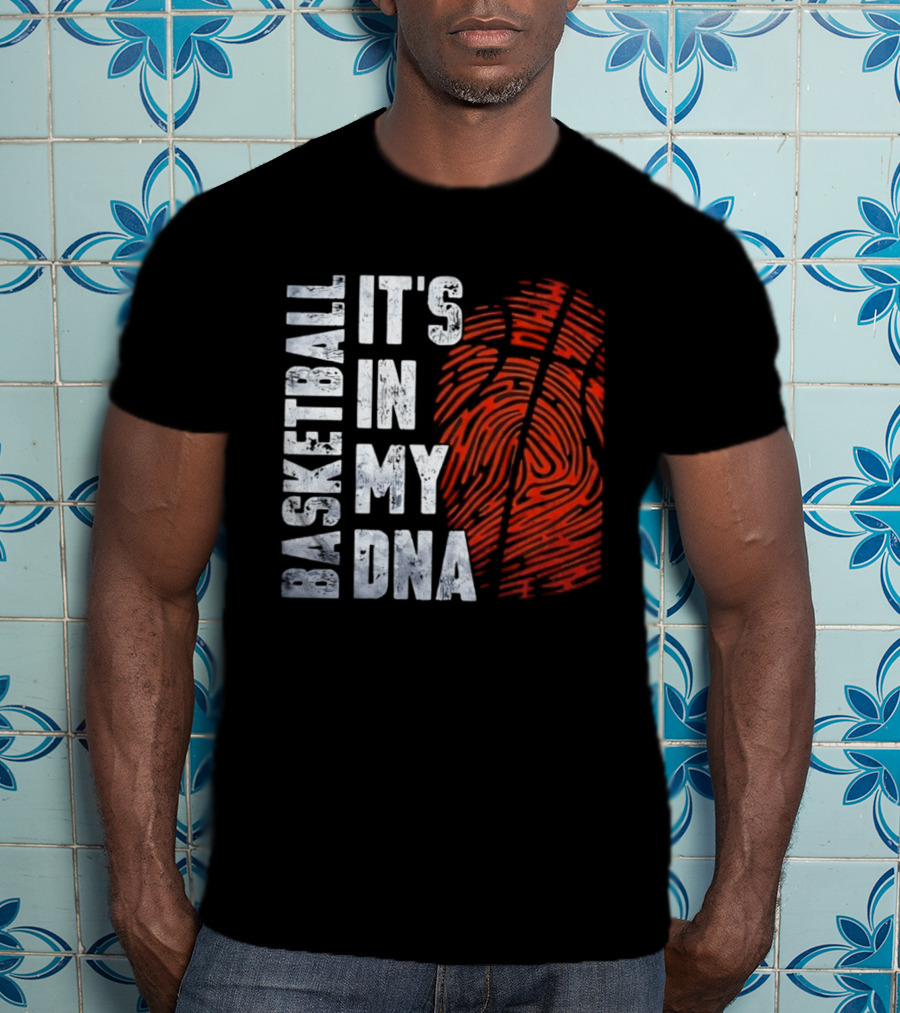 Basketball It's In My DNA Fingerprint T-Shirt