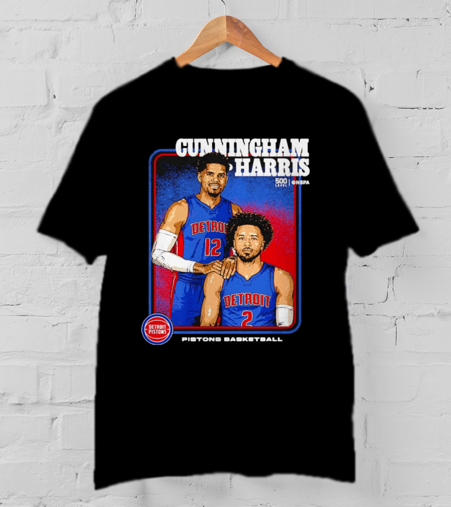 Cunningham Harris 500 Level Onepa Detroit Pistons Basketball T-Shirt