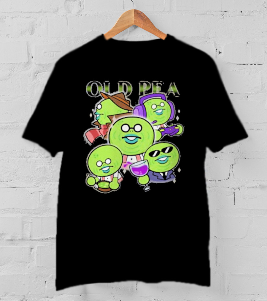 Chikn Nuggit Old Pea Glam Cartoon Characters With Sunglasses And Headphones T-Shirt