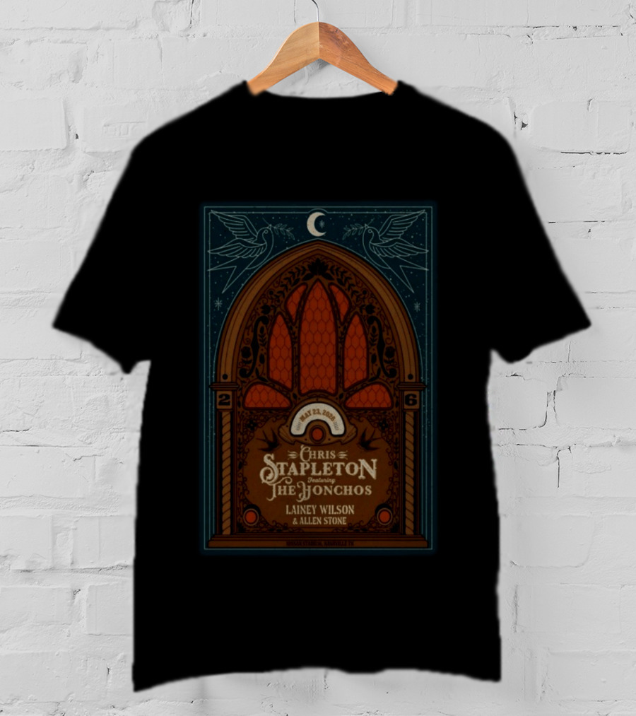 Chris Stapleton Featuring The Honchos Lainey Wilson Allen Stone May 23 2026 Nashville T-Shirt