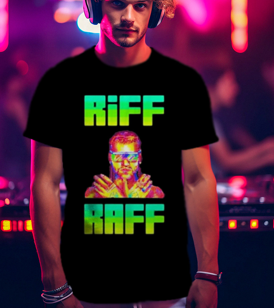 Riff Raff Neon 8 Bit Style Dale Dan Tony T-Shirt