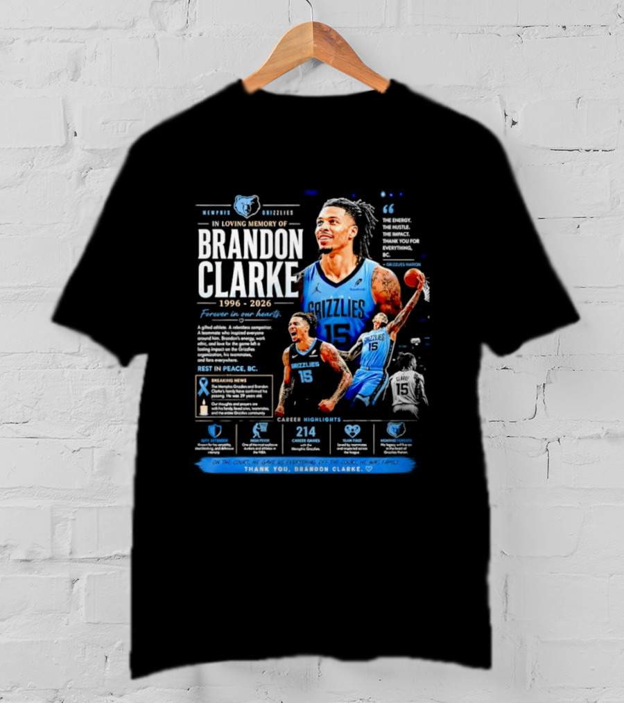 Rip Brandon Clarke Of The Memphis Grizzlies T-Shirt