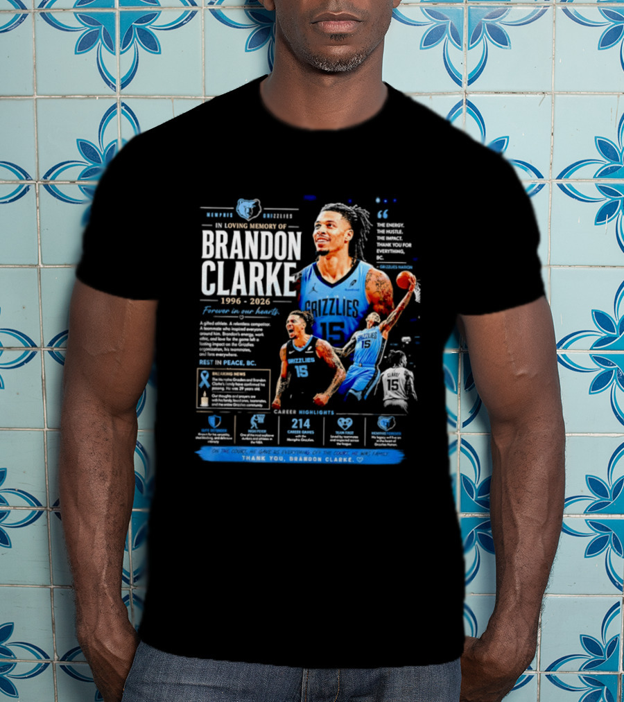 Rip Brandon Clarke Of The Memphis Grizzlies T-Shirt