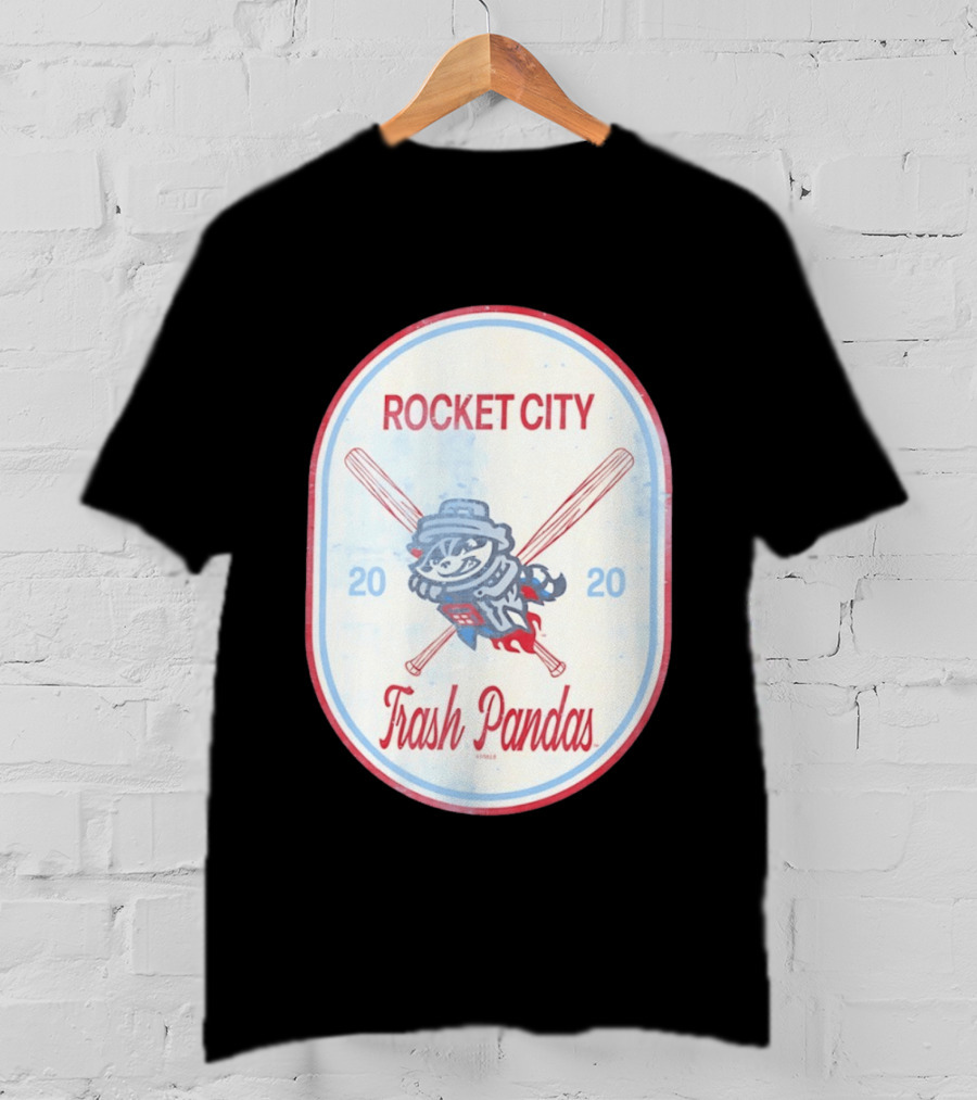Rocket City Trash Pandas 2020 Raccoon Baseball T-Shirt