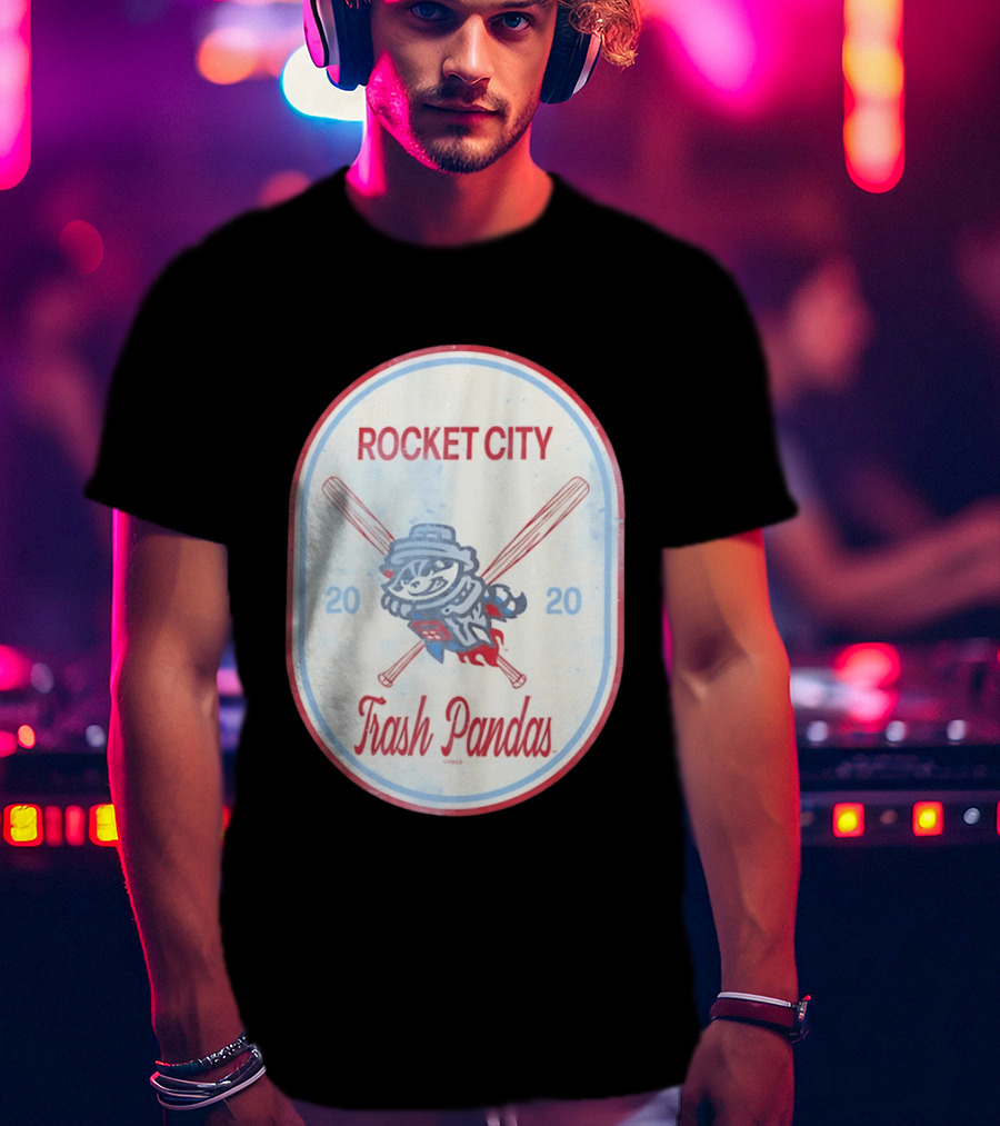 Rocket City Trash Pandas 2020 Raccoon Baseball T-Shirt