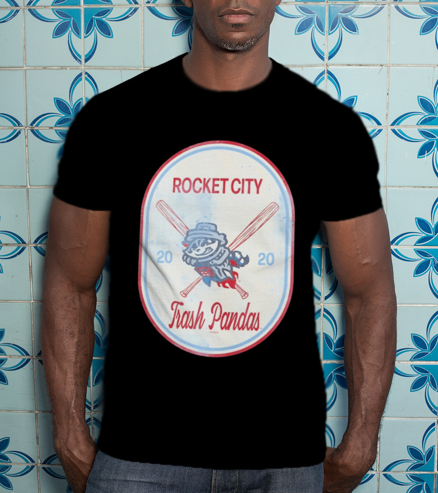 Rocket City Trash Pandas 2020 Raccoon Baseball T-Shirt