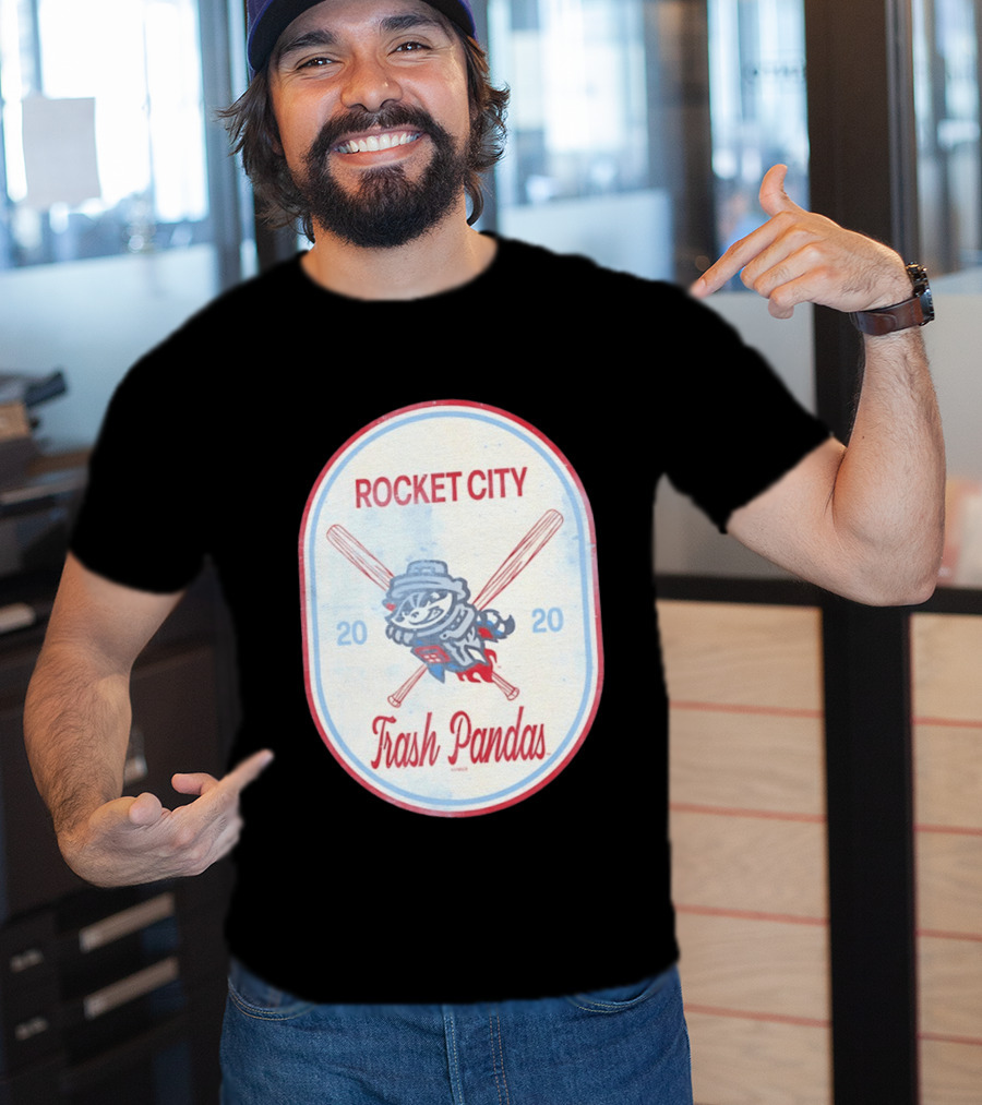 Rocket City Trash Pandas 2020 Raccoon Baseball T-Shirt