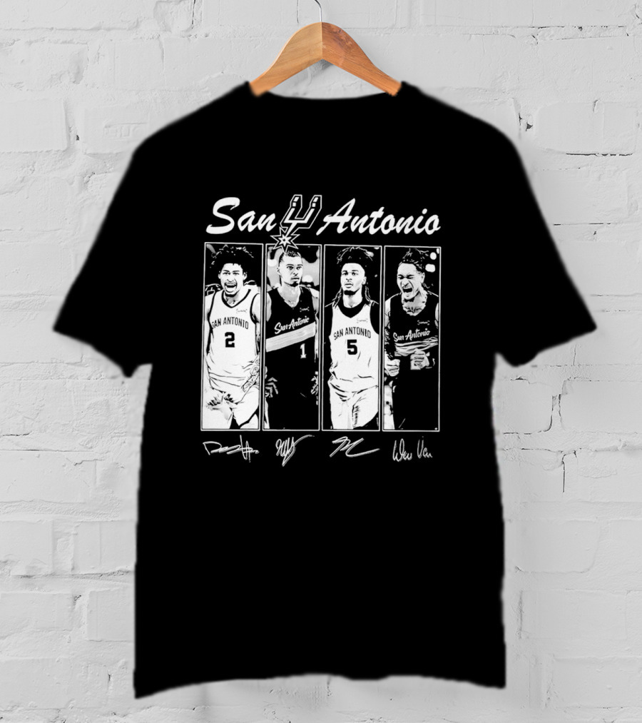 San Antonio Spurs Basketball Signatures And Players Number 2 1 5 T-Shirt