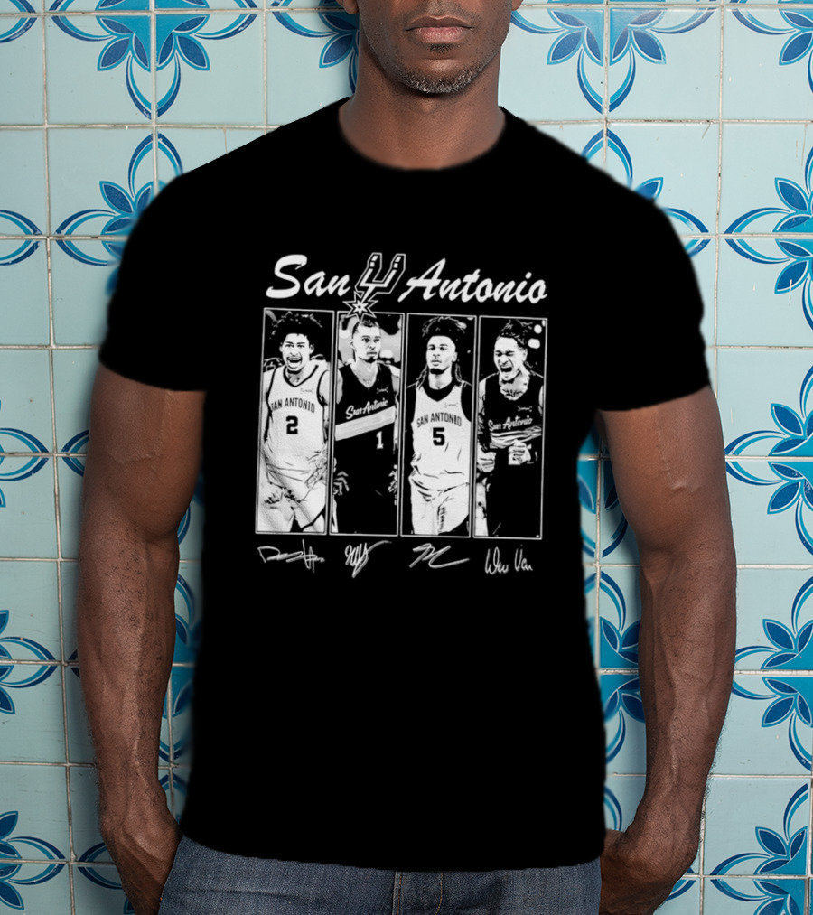San Antonio Spurs Basketball Signatures And Players Number 2 1 5 T-Shirt