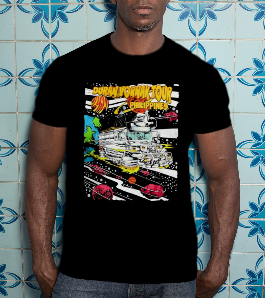 Duran Vornak Tour Philippines Colorful Jeepney Space Adventure T-Shirt
