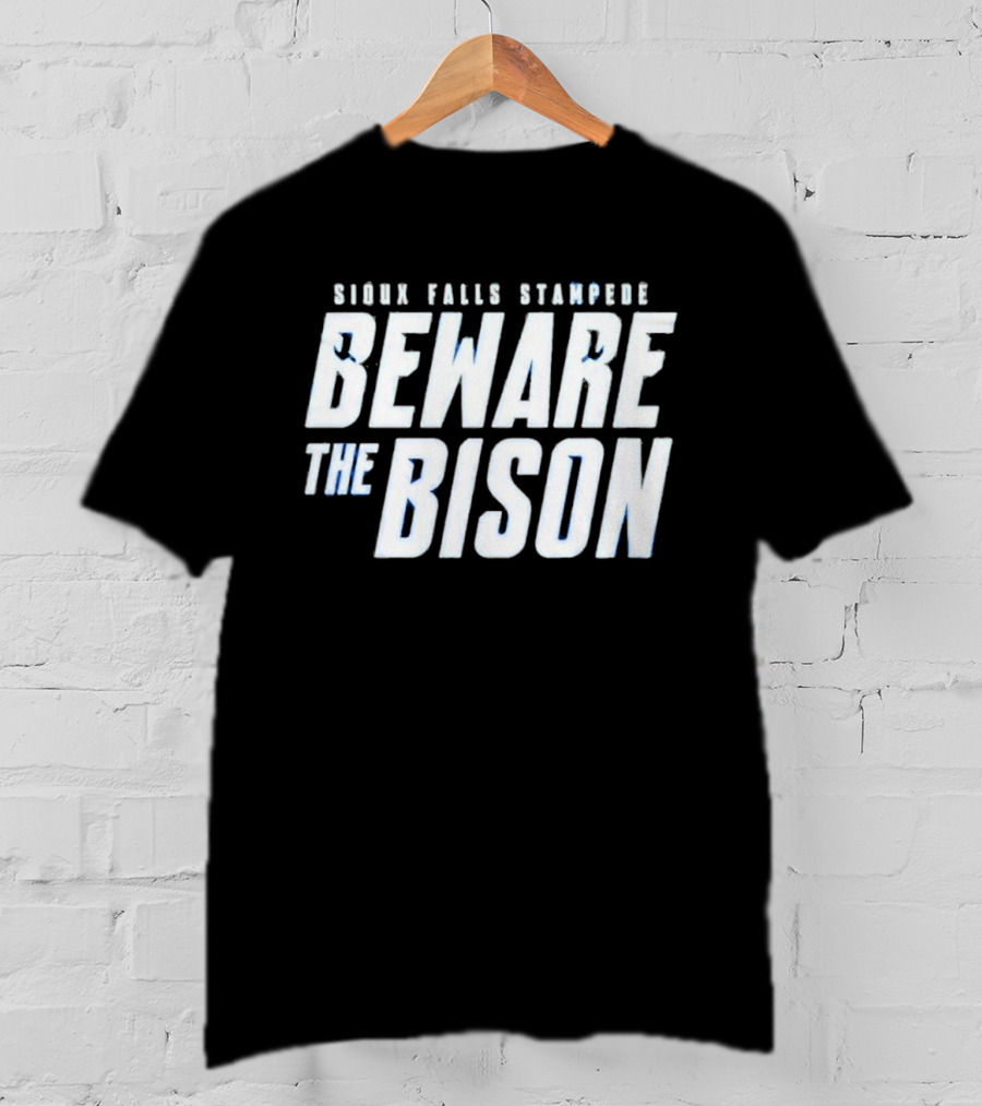 Sioux Falls Stampede Beware The Bison Clark Cup Final 2026 T-Shirt