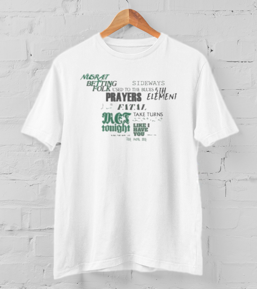 Zayn Konnakol Tracklist Angel Against Tonight Prayers Take Turns Reset T-Shirt