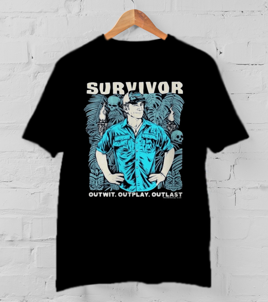 Survivor Jeff Outwit Outplay Outlast Tropical Island Adventure T-Shirt