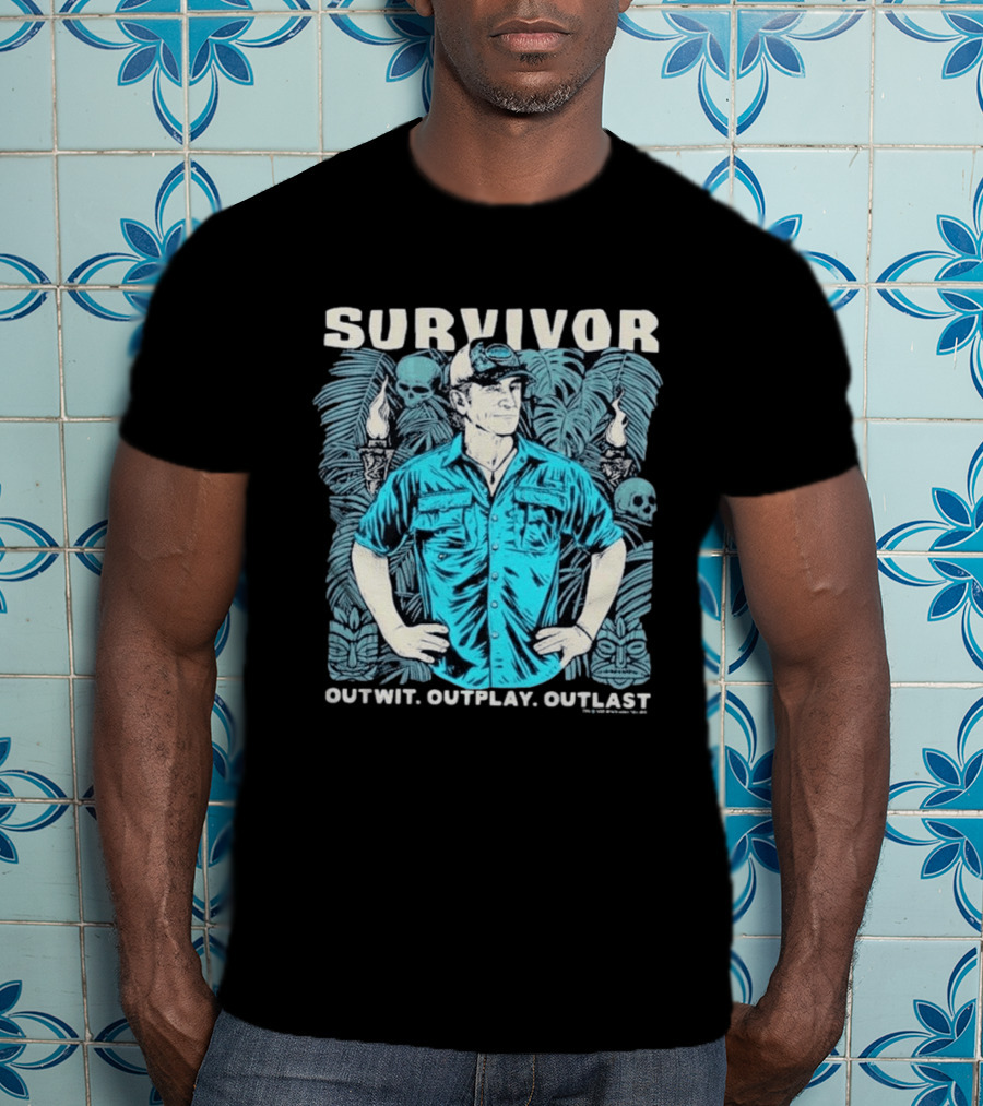 Survivor Jeff Outwit Outplay Outlast Tropical Island Adventure T-Shirt