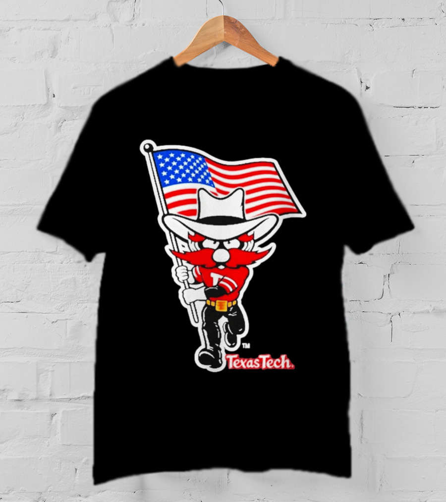 Texas Tech Red Raiders USA Flag Raider Red T-Shirt