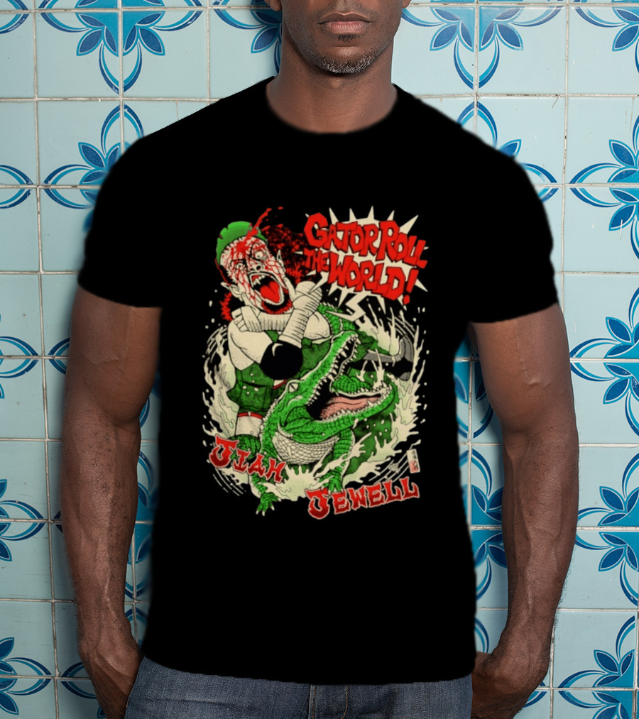 Gator Roll The World Jiah Jewell Wrestling Alligator Comic T-Shirt