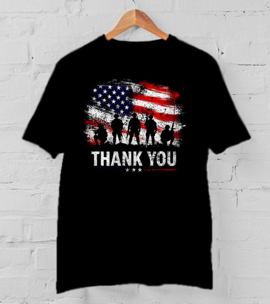 Thank You For Your Service American Flag Military T-Shirt