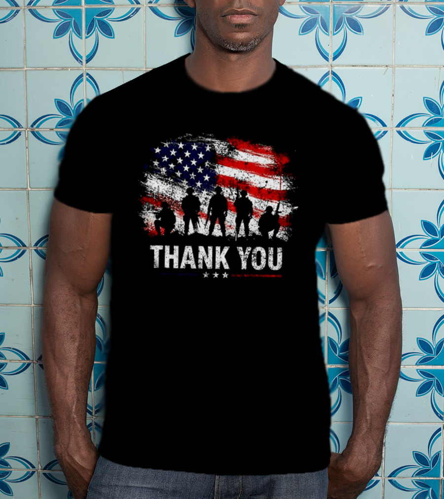 Thank You For Your Service American Flag Military T-Shirt