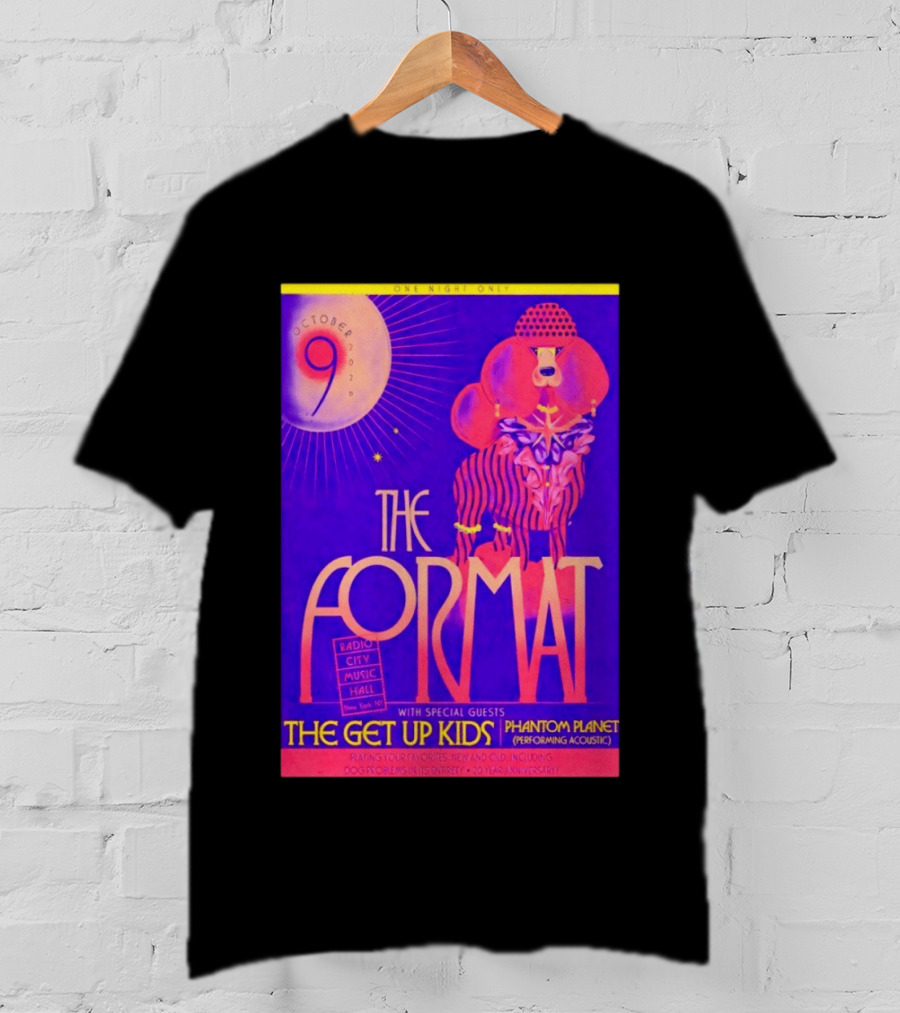 The Format October 9 2026 Radio City Music Hall The Get Up Kids Phantom Planet T-Shirt