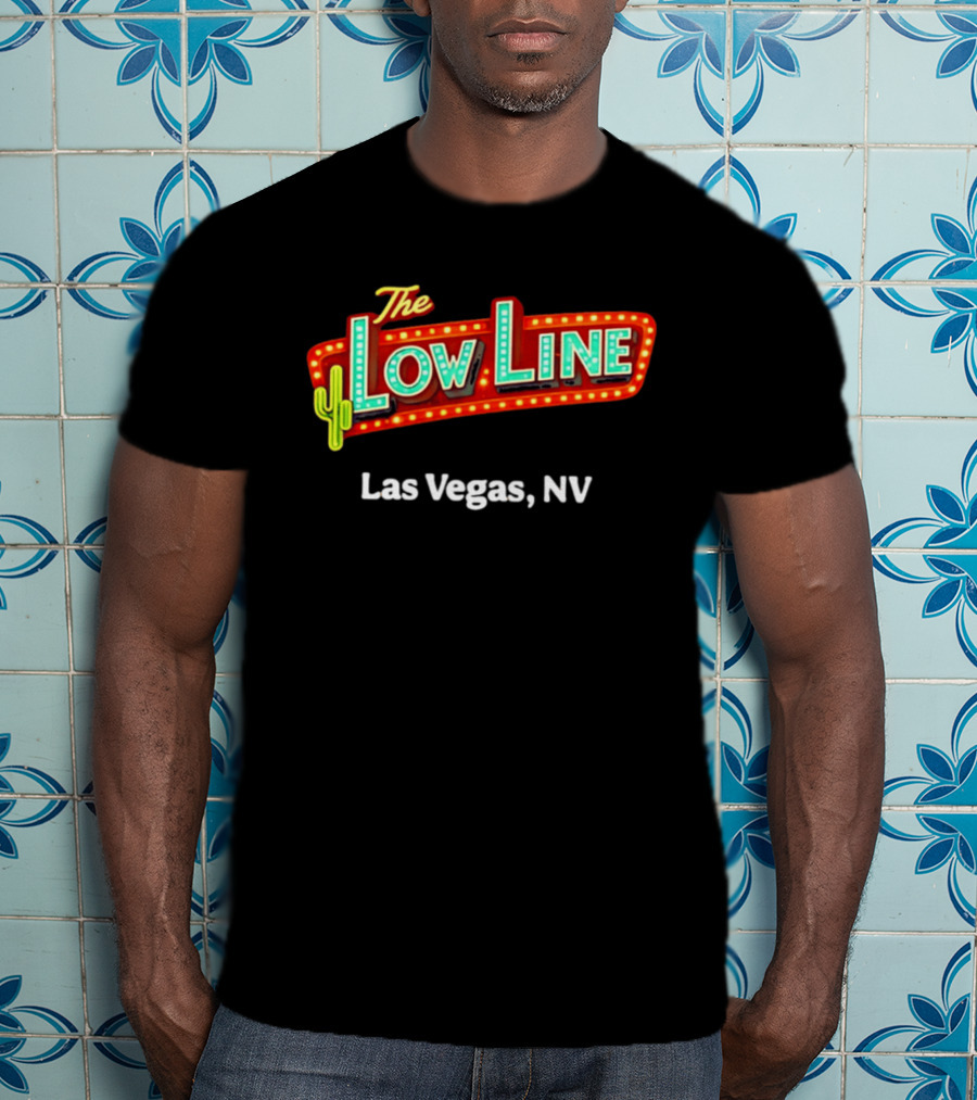 The Low Line Las Vegas NV Neon Cactus Sign T-Shirt