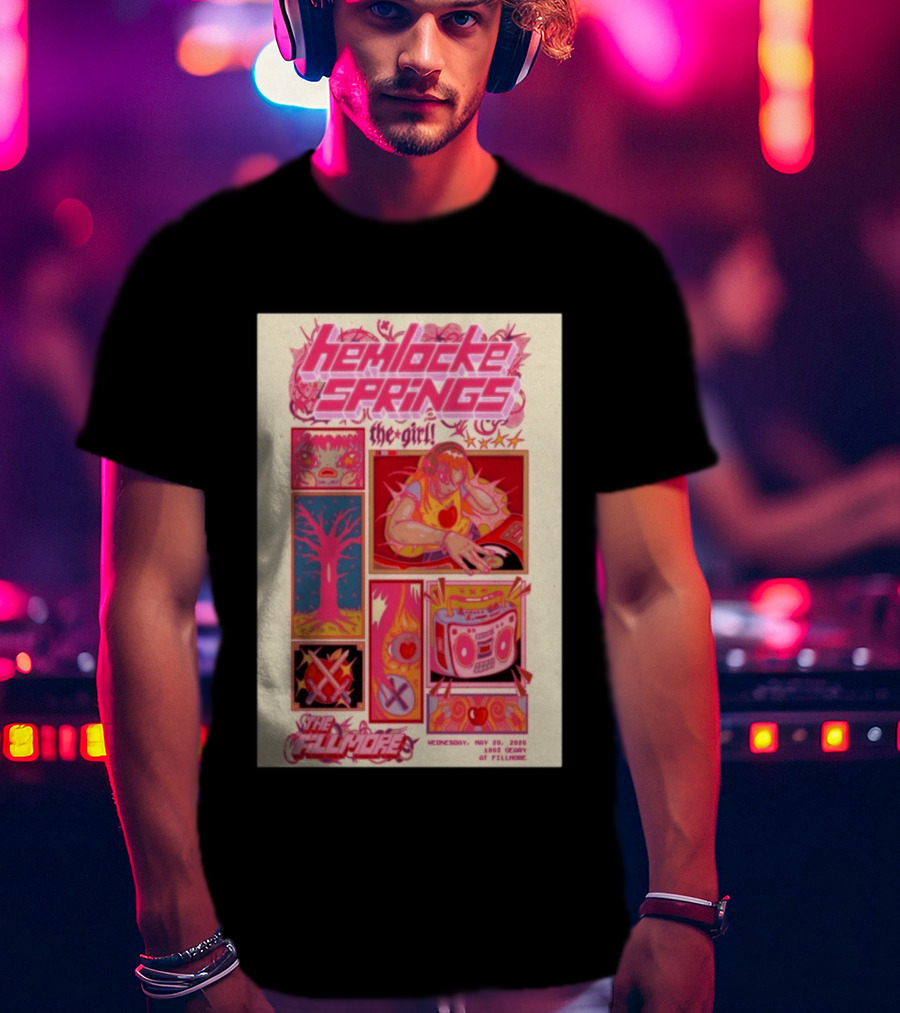 Hemlocke Springs The Girl May 20 2026 The Fillmore San Francisco Concert T-Shirt