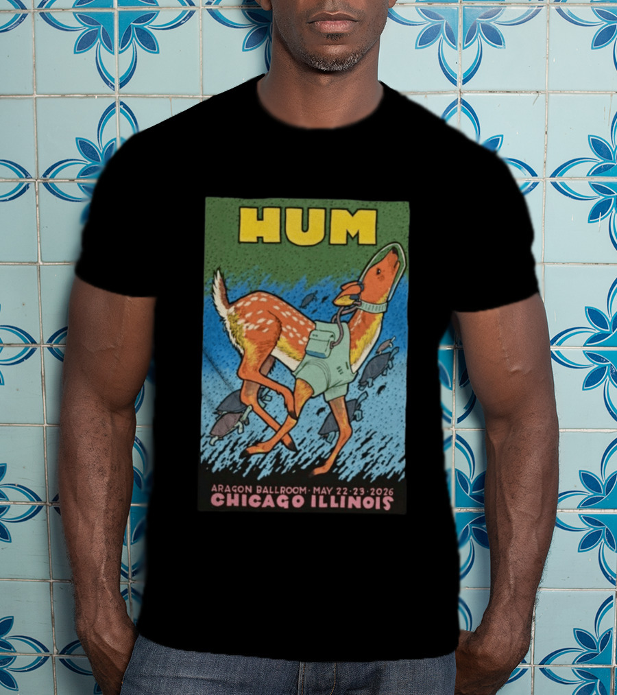 Hum Band Aragon Ballroom Concert Tour Chicago May 22 23 2026 T-Shirt