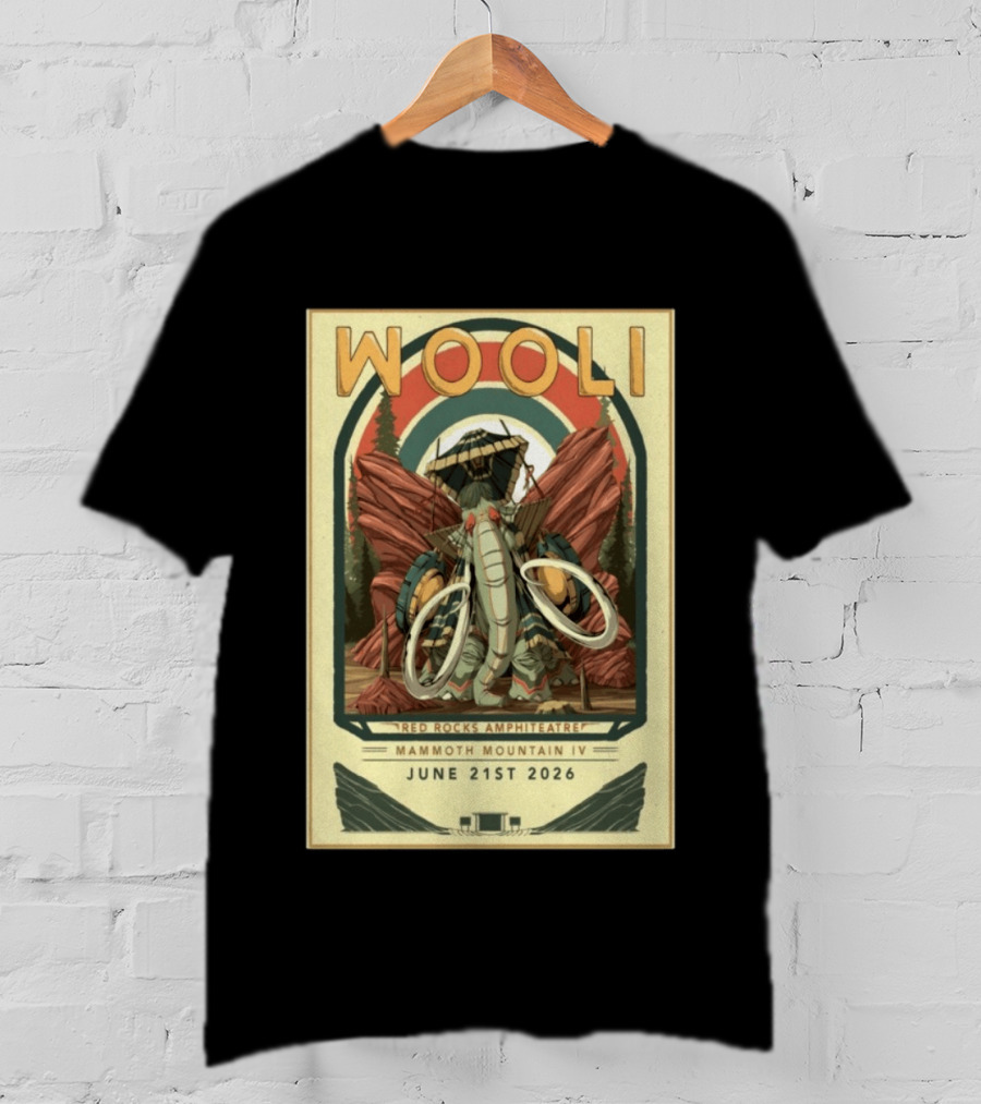Wooli Red Rocks Amphitheatre Mammoth Mountain IV Jun 21 2026 T-Shirt