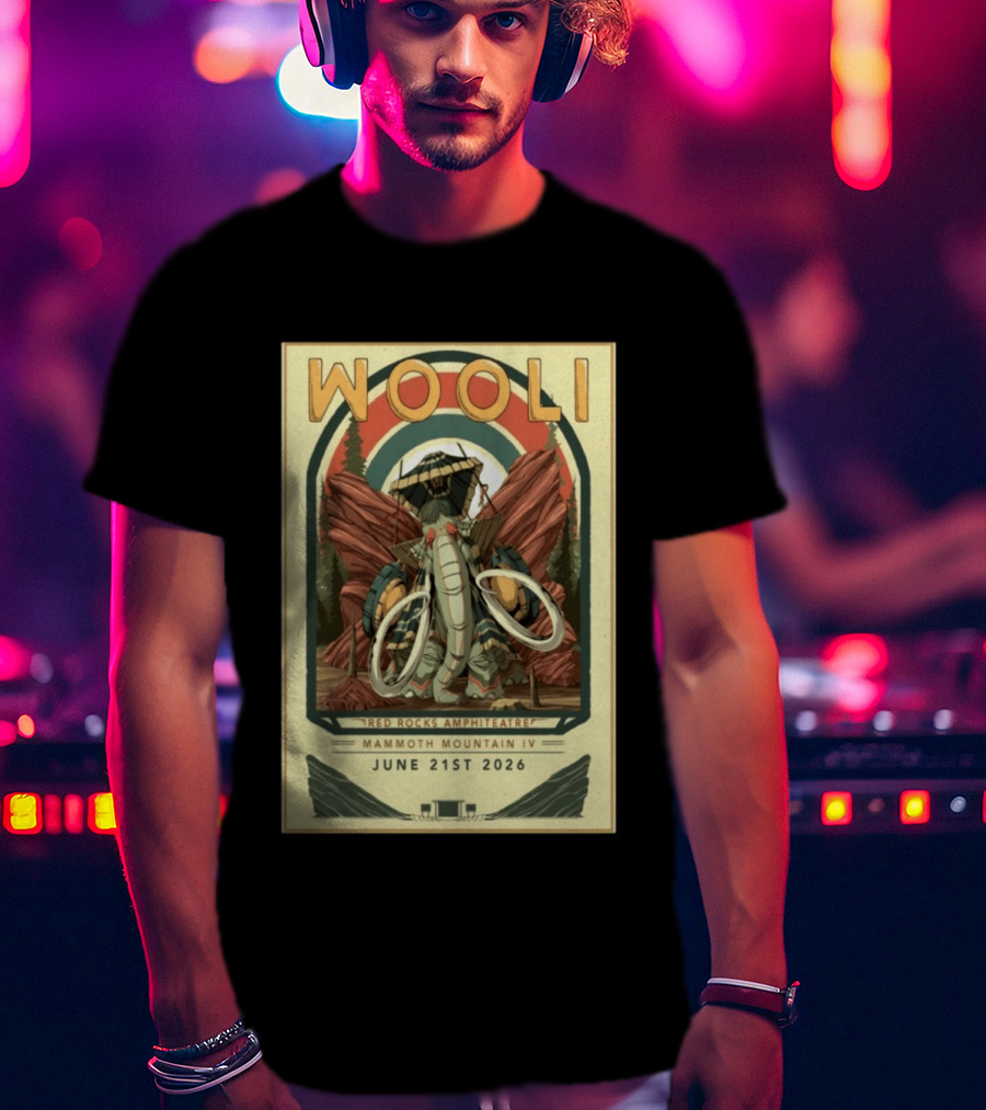 Wooli Red Rocks Amphitheatre Mammoth Mountain IV Jun 21 2026 T-Shirt