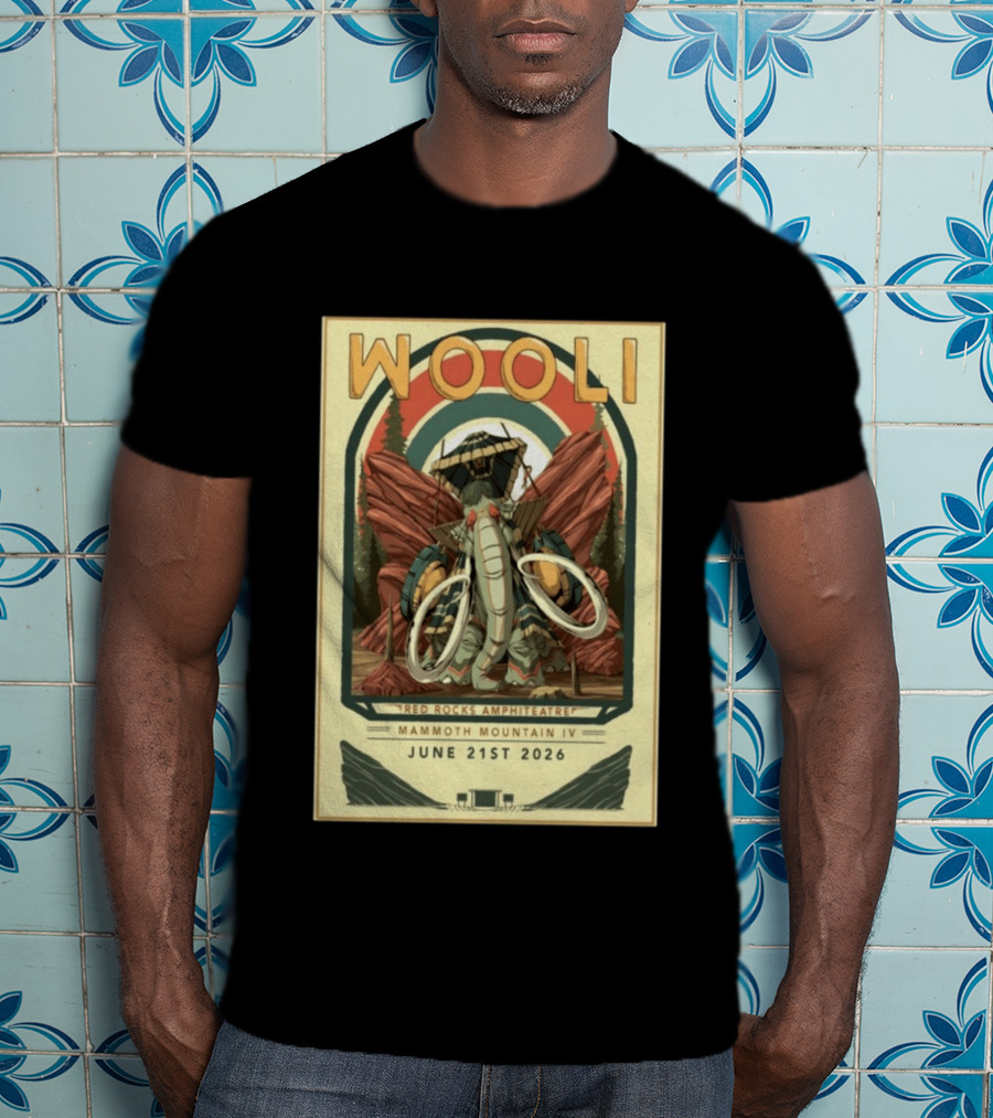 Wooli Red Rocks Amphitheatre Mammoth Mountain IV Jun 21 2026 T-Shirt