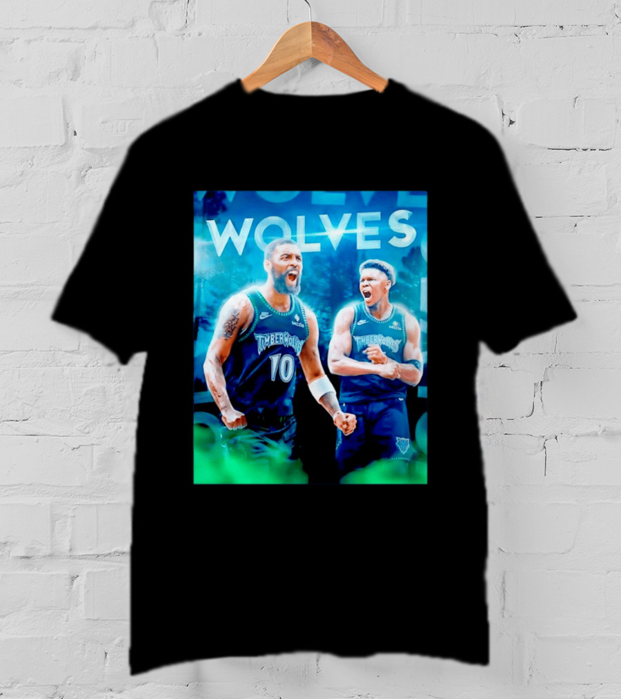Wolves Timberwolves Kyrie Irving Anthony Edwards Basketball NBA Stars T-Shirt